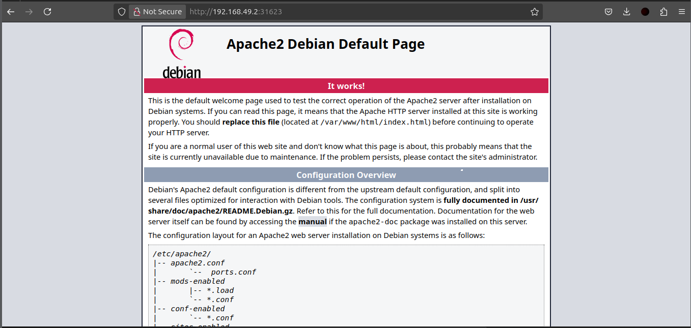 Default Apache2 Debian Page