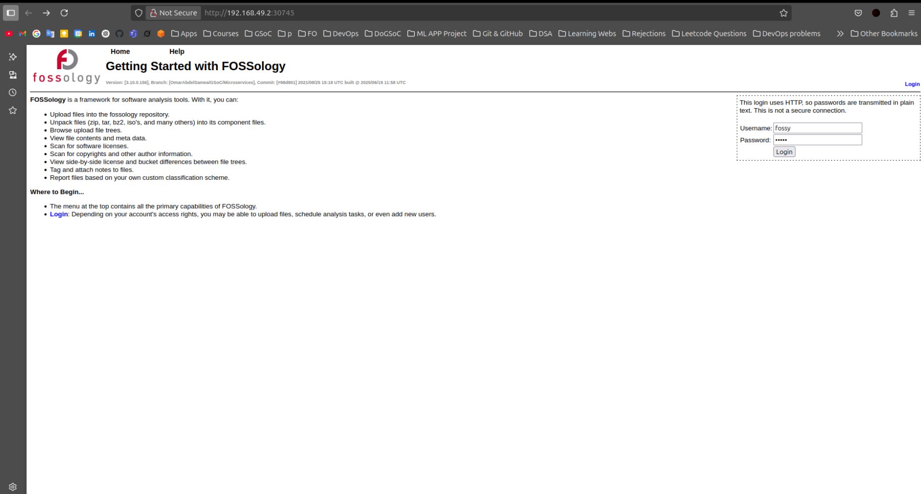 FOSSology UI